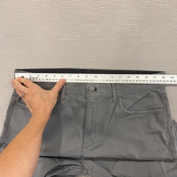 Calvin Klein Chino Pants Mens 36 x 30 Gray Slim Fit Straight Flex Waist Cotton - Picture 8 of 13